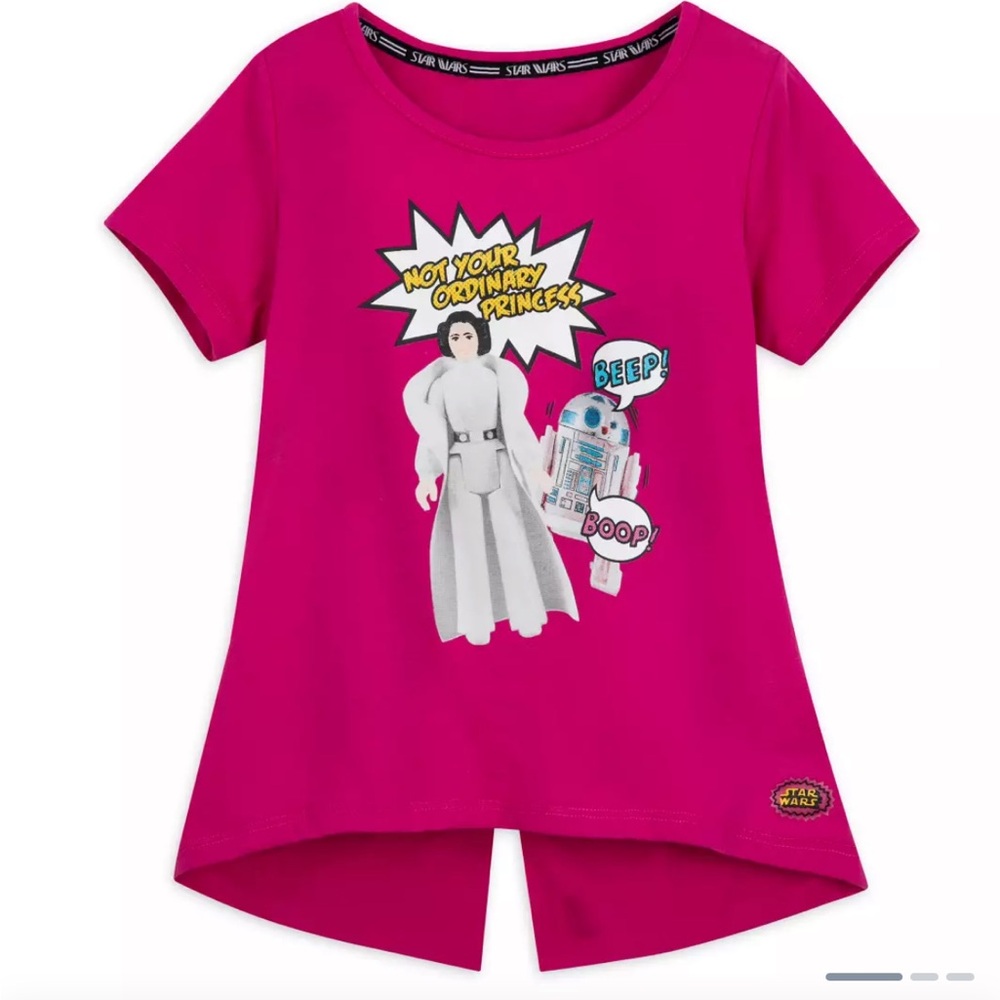 NWT Star Wars Kids Princess Leia and R2-D2 Action Figure T-Shirt